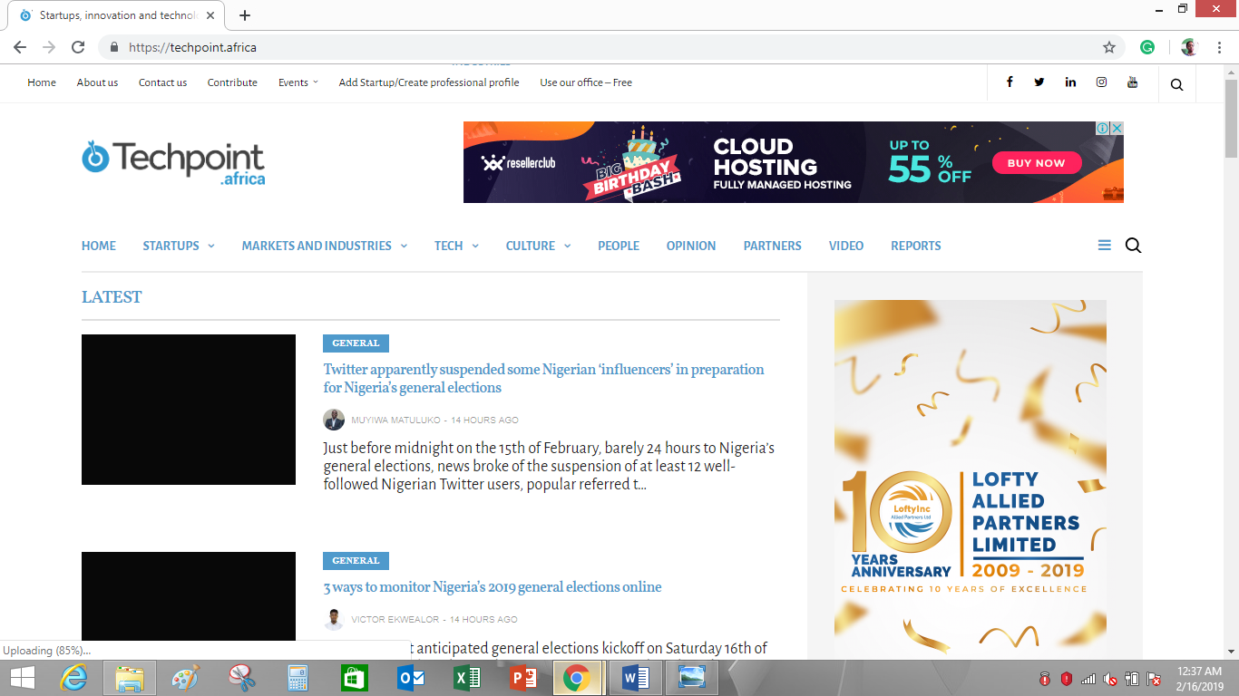 Techpoint, one of the tech blog niches in Nigeria