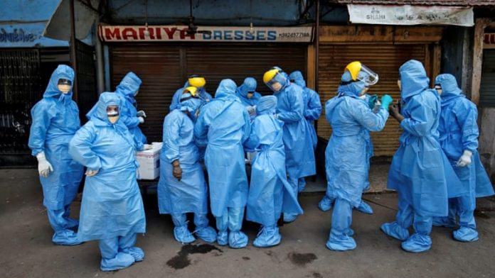 doctors in a corona virus ward in Africa