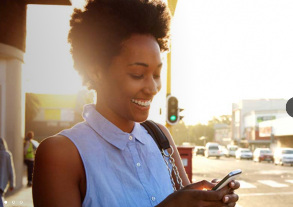 Happy student gets paid online in Nigeria