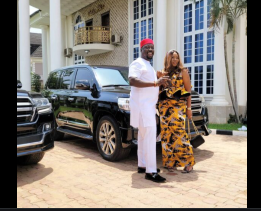 Obi Cubana and his wife